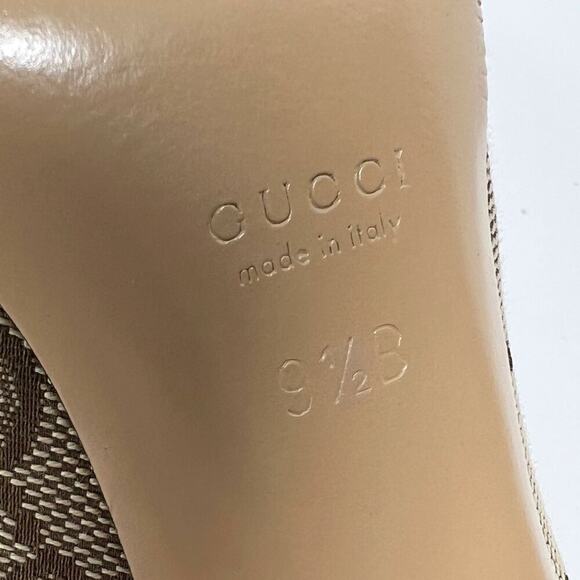 Gucci Vintage GG Monogram Brown Stiletto Booties – Size 9.5B - Picture 10 of 12